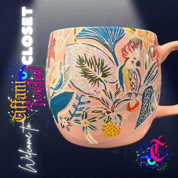 Tropical "Away from My Desk" Mug – Vibrant Floral Design - Picture 1 of 3